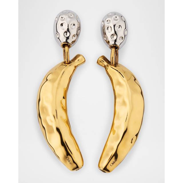 CHLOÉ The Chloé Bananas earrings Silver Size OneSize 100% Brass