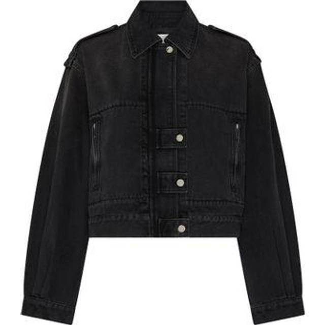 Isabel Marant Etoile Black Julie Denim Jacket - 02FK FADED BLACK - FR 40