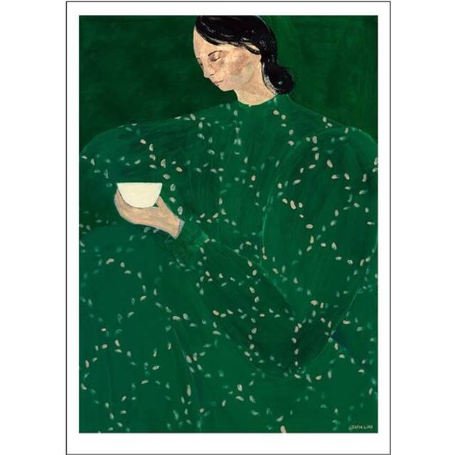 THE POSTER CLUB Coffee Alone At Place De Clichy |Grön |30X40 cm