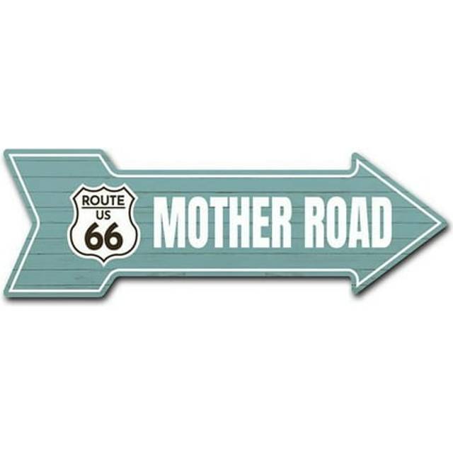 SignMission D-A-10-999730 10 x 30 in. Indoor & Outdoor Decor Direction Sticker Vinyl Wall Decals - Mother Road 66 Wood - 24 in.