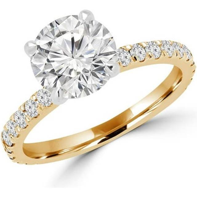 Majesty Diamonds MD160340-P 1 CTW Round Cut Diamond Multi Stone Engagement Ring in 14K Yellow Gold