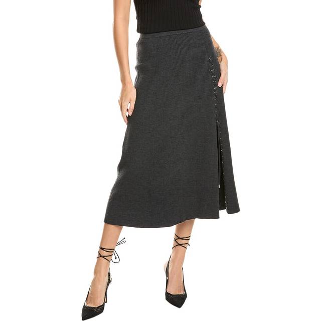 Maje Knit Wool-Blend Skirt