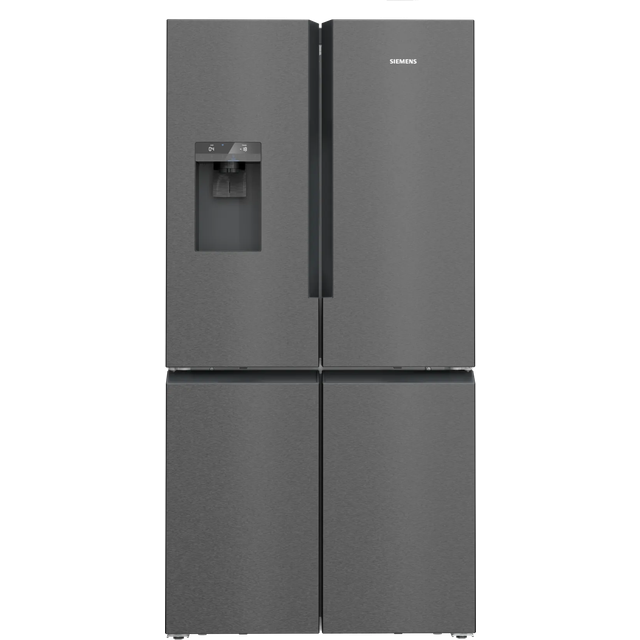 Siemens iQ700 KF96DPXEA 4 Door Fridge Freezer Ice & Water - E Rated - Black Steel