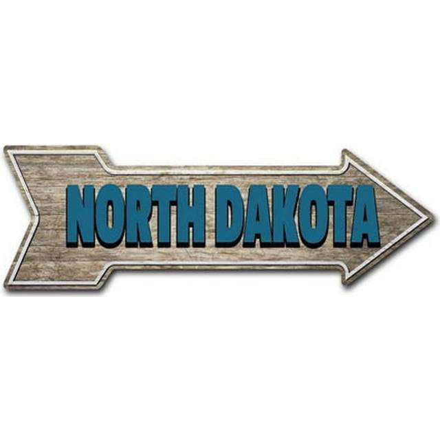 SignMission D-A-10-999704 10 x 30 in. Indoor & Outdoor Decor Direction Sticker Vinyl Wall Decals - North Dakota - 24 in.