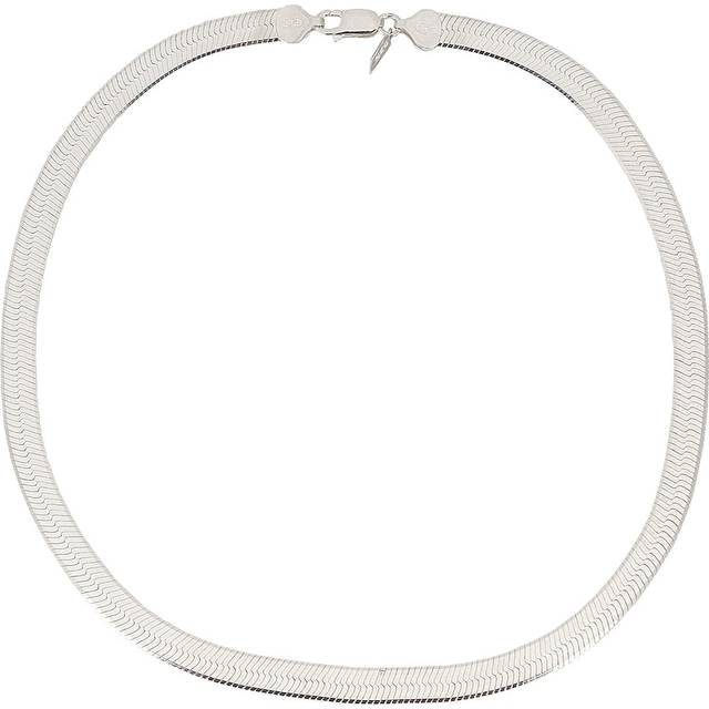 Loren Stewart XL Herringbone Necklace in Sterling Silver - Metallic Silver. Size all. (all)