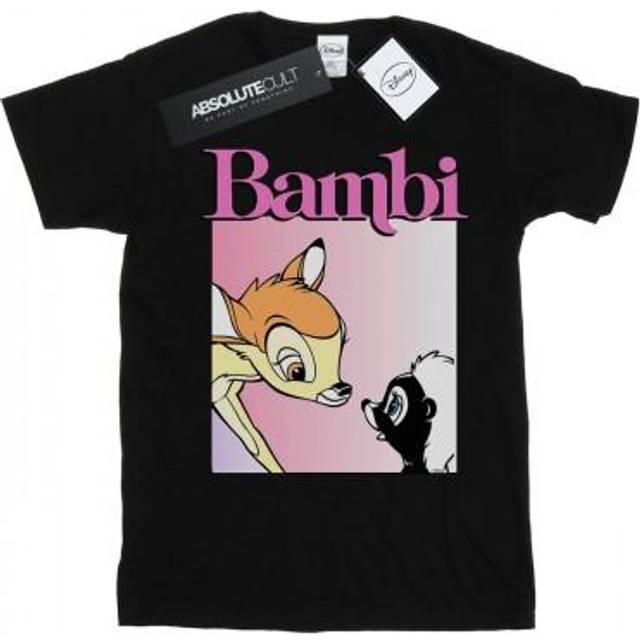 (M, Black) Disney Womens/Ladies Bambi Nice To Meet You Cotton Boyfriend T-Shirt