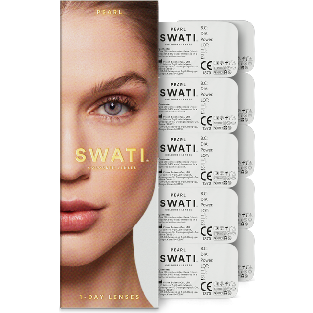 SWATI - Färgade linser - Grå linser - Dagliga - Med naturligt utseende