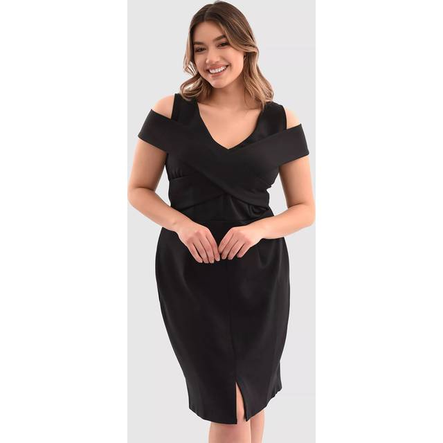 Closet London Curves Bodycon Dress, Black