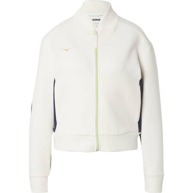 HOKA Women's Kaitoro Knit Jacket in Alabaster/Varsity Navy, Size 2XL