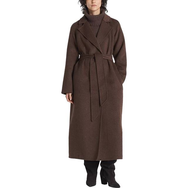 Twist & Tango Lorelei Belted Wool Blend Coat, Rich Brown