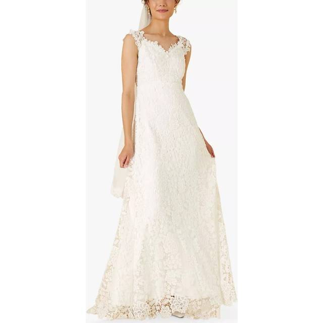 Monsoon Lace Maxi Wedding Dress, Ivory