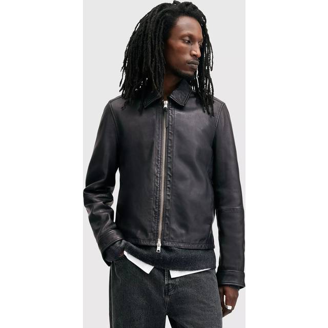 AllSaints Erol Leather Jacket, Black Black