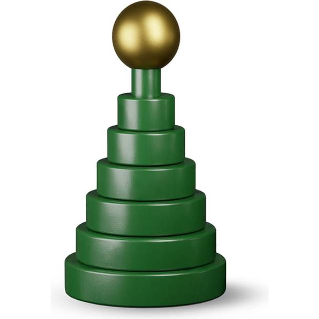 Julgran Träfigur H19,5cm Grön
