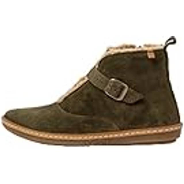 El Naturalista for woman. 2534911FE005_0G3 Leather ankle boots N5349 green (36), Flat, Zip, Casual
