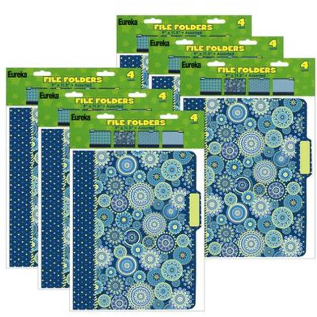 Blue Harmony File Folders  4 Per Pack  6 Packs
