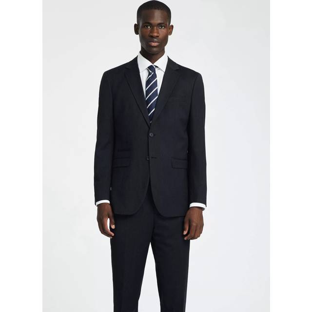 Selected Wool Blend Suit Jacket, Charcoal
