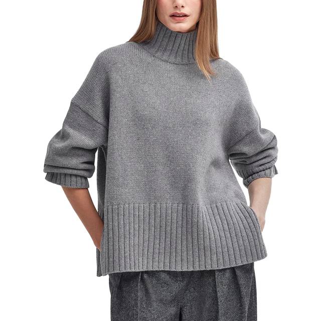 Barbour Serena Knitted Jumper - Grey, Grey, Size 12, Women