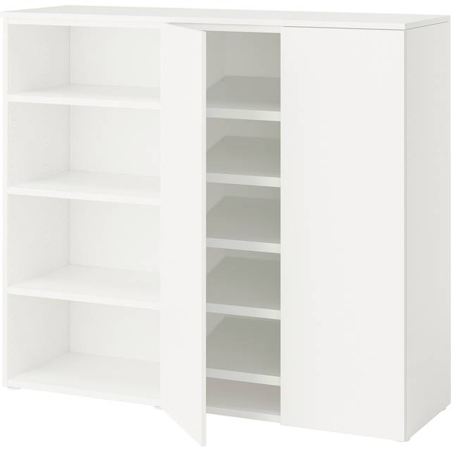 PLATSA skoskåp/förvaring, vit/Fonnes vit, 140x42x123 cm