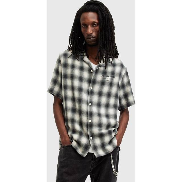AllSaints Check Print Underground Shirt - White
