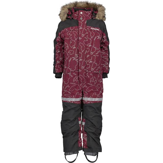 Didriksons Kids' Bjärven Special Edition Coverall Grundsund Reflective Wine, 120