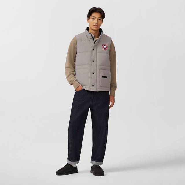 Canada Goose Freestyle Crew Vest (Men, Limestone, L) (L)