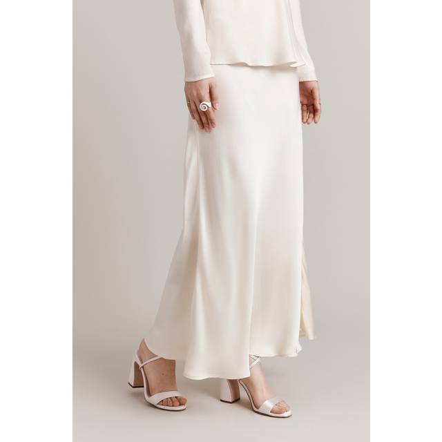 Ghost Jannae Bias Cut Satin Slip Maxi Skirt