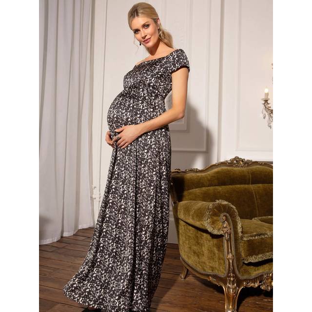Tiffany Rose Carmen Maternity Dress, Black/White