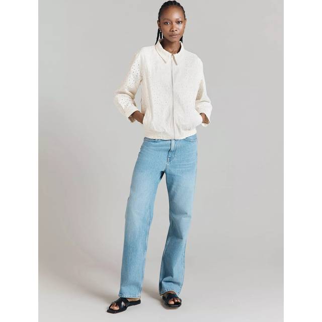 Ghost Lili Broderie Bomber Jacket, Ivory