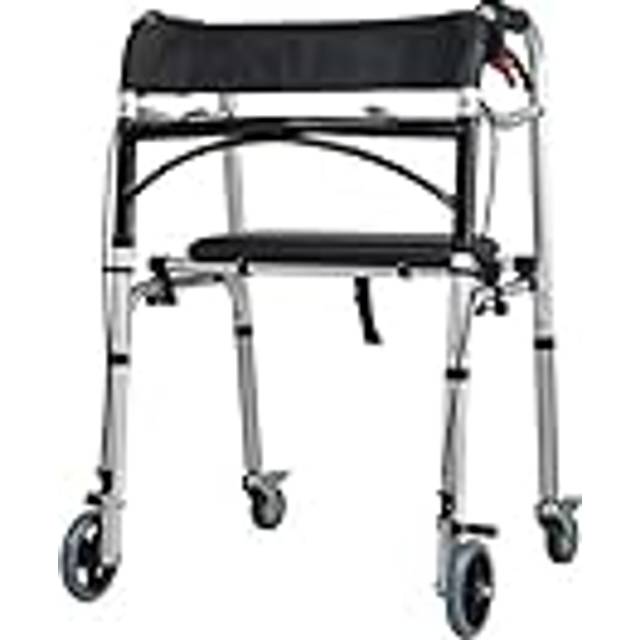 rollator Folding Rollator Walker med sitshjul och nedtryckbara bromsar Gångstativ för vuxna seniorer Rullande rollatorer för inomhus utomhus