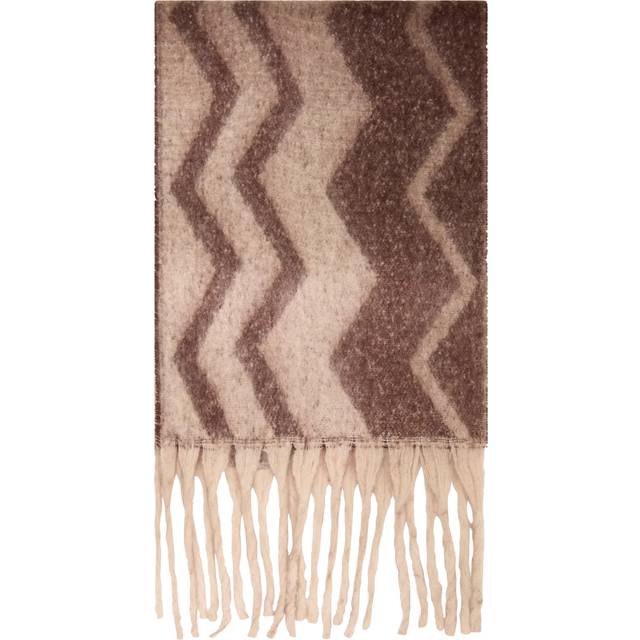 Zig Zag Brown Scarf - One Size