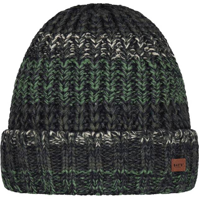 Men's Barts Mens Akotan Chunky Knit Cuffed Beanie Hat - Green - Size: ONE size