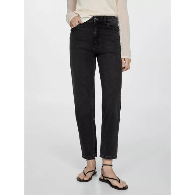 Mango – Mom 2000 – Svarta mom jeans-Svart/a
