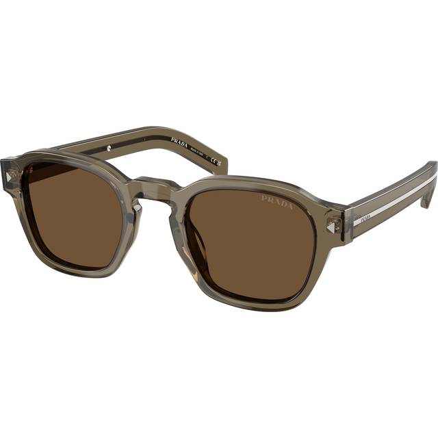 Prada Man PR A16S 18T70F Solglasögon Acetat Brun Brun Pantor Normal