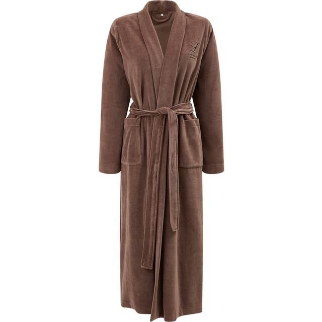 Lexington Aubrey Cotton Velour Robe, Medium Brown
