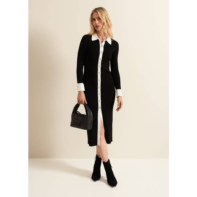 Phase Eight Women's Jennifer Tube Shirt Dress - Black/Ivory - 10
