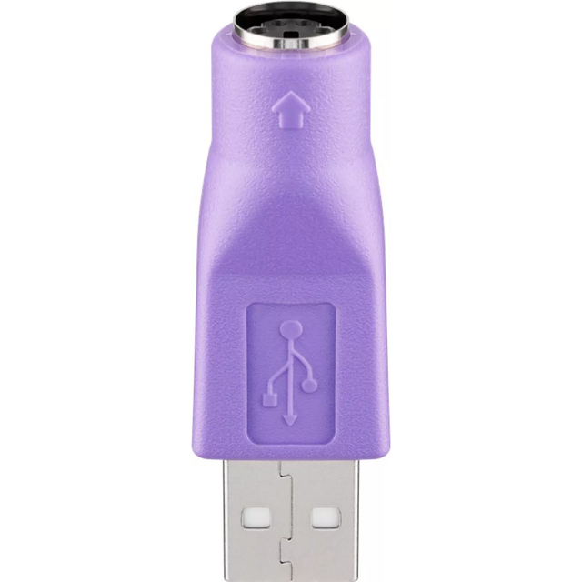 USB-A till Mini-DIN 6(PS/2) adapter, lila