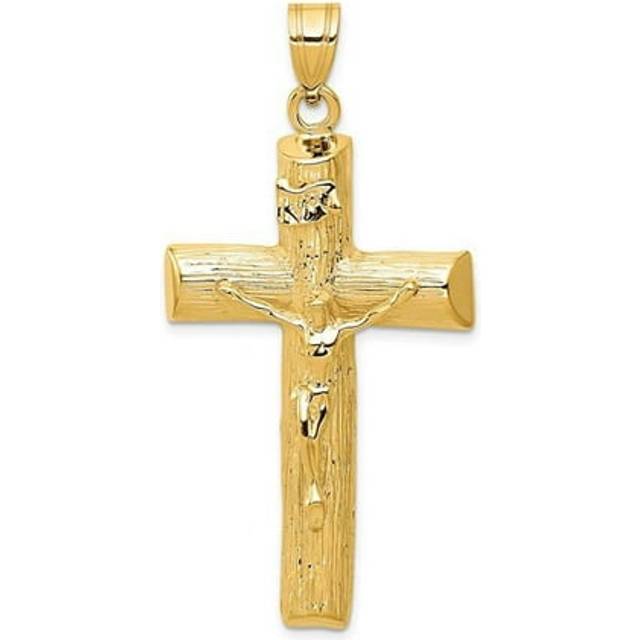 14K Yellow Gold Crucifix Charm