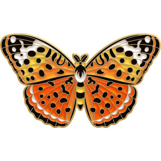 (XZ7379) Insect Wings Elegant Brooch Butterfly Design Fashionable Metal Badge For Accessories
