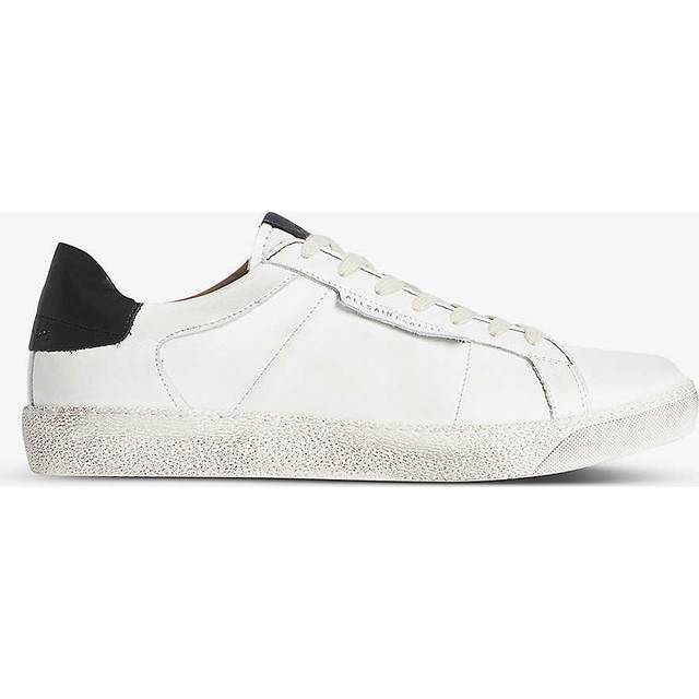 Allsaints Mens White Sheer Leather Low-top Trainers Eur 41 / 7 Uk Men - WHITE