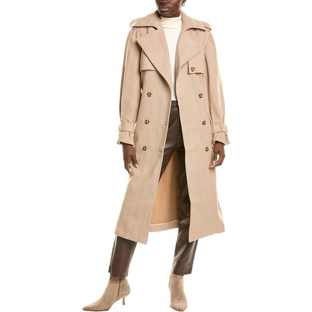 Bardot Oversized Herringbone Trench Coat