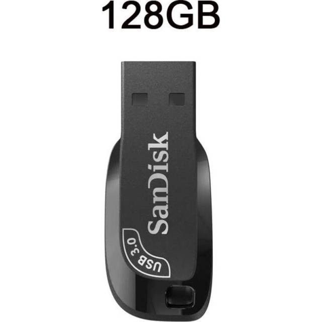 SanDisk 64G Ultra Shift USB 3.2 Flash Drive USB3.0 32GB 64GB 128GB 256GB Portable Pen Drive for Computer original Memory Stick U Disk 64GB【Black】