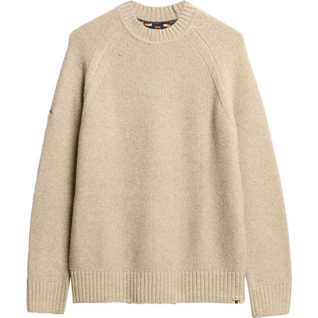 Superdry Beige Chunky Raglan Jumper - M