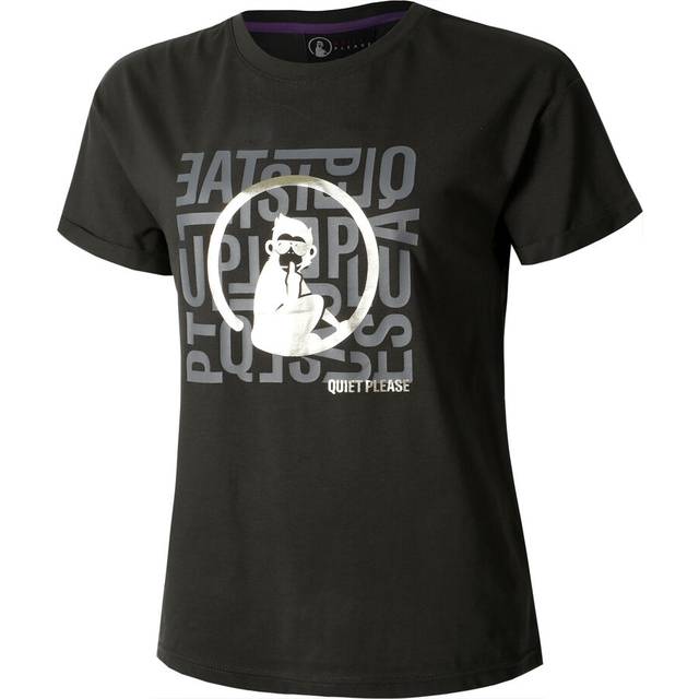 Quiet Please Glitter Word Salad T-Shirt Women anthracite, size: S