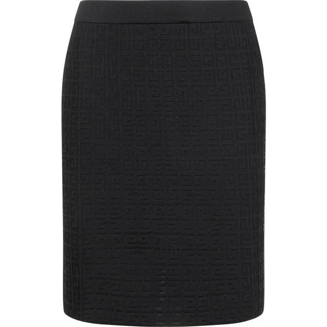 Givenchy, Kjol, Dam, M, Svart Ribbad Kjol med Hög Midja och Slits Bak - black (M)