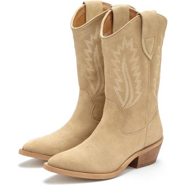 LASCANA Western Ankle Boots - Beige