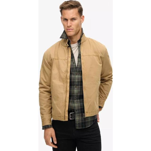 Superdry Herren Klassische Harrington Jacke Grün - Größe: L