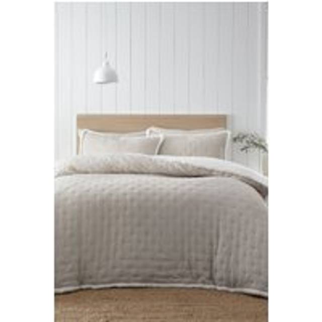 Catherine Lansfield Cosi Nori Sherpa Duvet Cover Bedding Set Cream