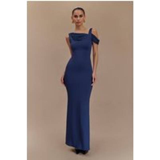 Janette Recycled Nylon And Mesh Sleeveless Maxi Dress - Navy - 3XL