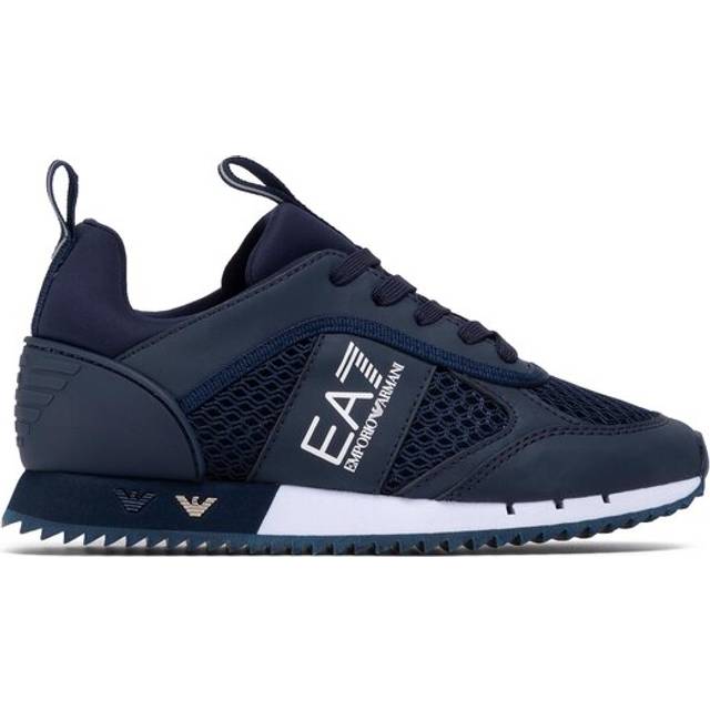 EA7 unisex. X8X027_XK050 Black & White Laces navy trainers (36 2/3), Flat, Casual