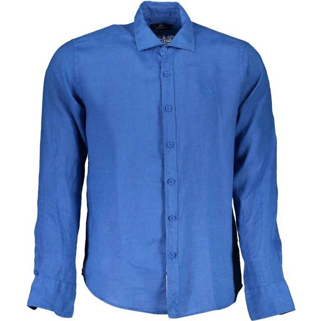 La Martina, Skjorta, Herr, XL, Läder, Kläder - blue (XL)